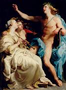 Pompeo Batoni Apollo and two Muses painting
